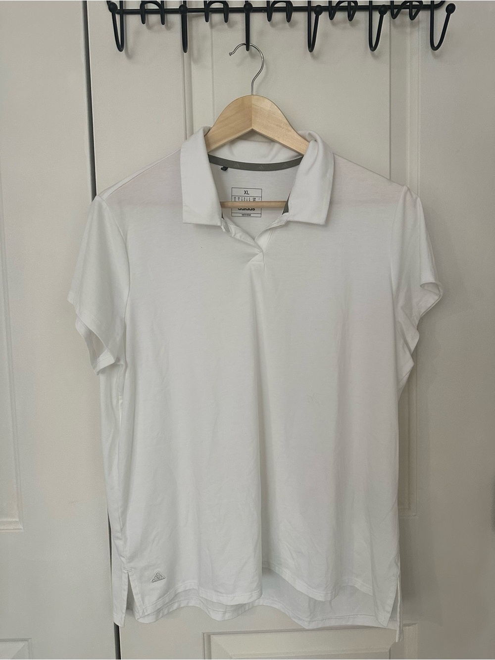 adidas Women’s Short Sleeve Polo Tee in White